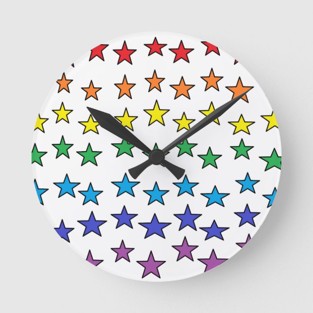 Colourful Stars Clock (Front)