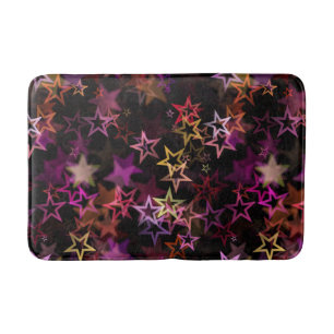 Colourful Stars Dance Whimsically  Bath Mat