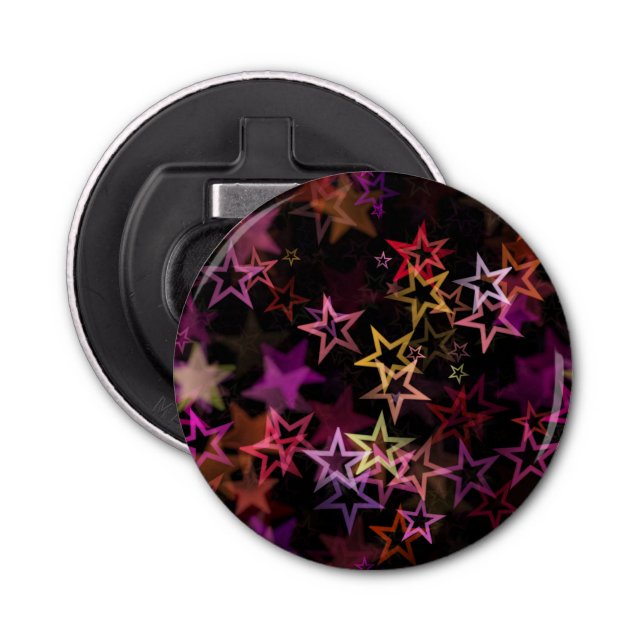 Colourful Stars Dance Whimsically  Bottle Opener (Front)