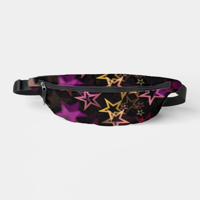 Colourful Stars Dance Whimsically  Bum Bags (Front)