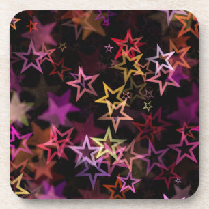 Colourful Stars Dance Whimsically  Coaster