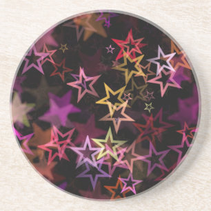 Colourful Stars Dance Whimsically  Coaster