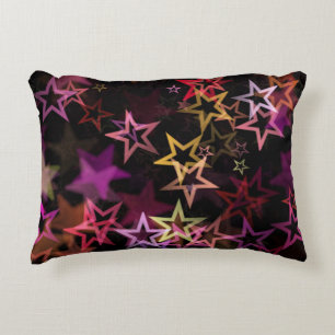Colourful Stars Dance Whimsically  Decorative Cushion