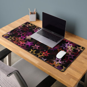 Colourful Stars Dance Whimsically  Desk Mat