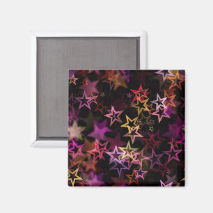 Colourful Stars Dance Whimsically  Magnet
