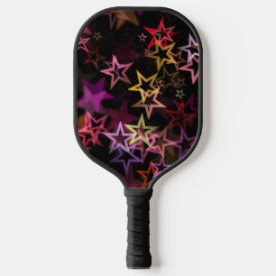 Colourful Stars Dance Whimsically Pickleball Paddle