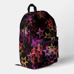 Colourful Stars Dance Whimsically Printed Backpack