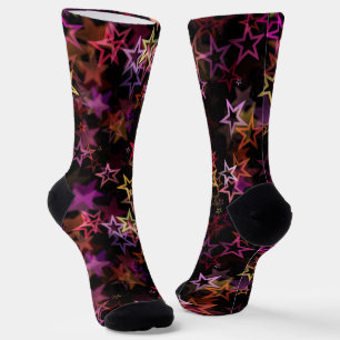 Colourful Stars Dance Whimsically Socks