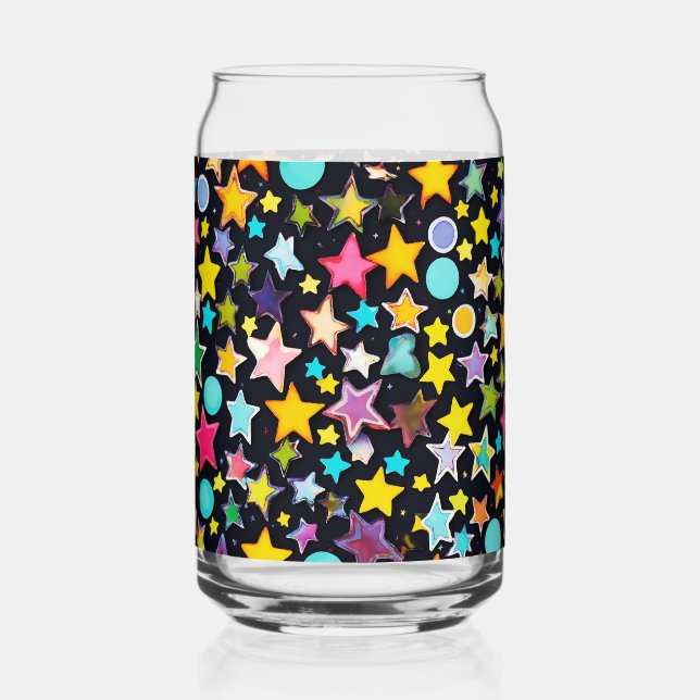 Colourful Stars Drinkware Set Can Glass (Front)