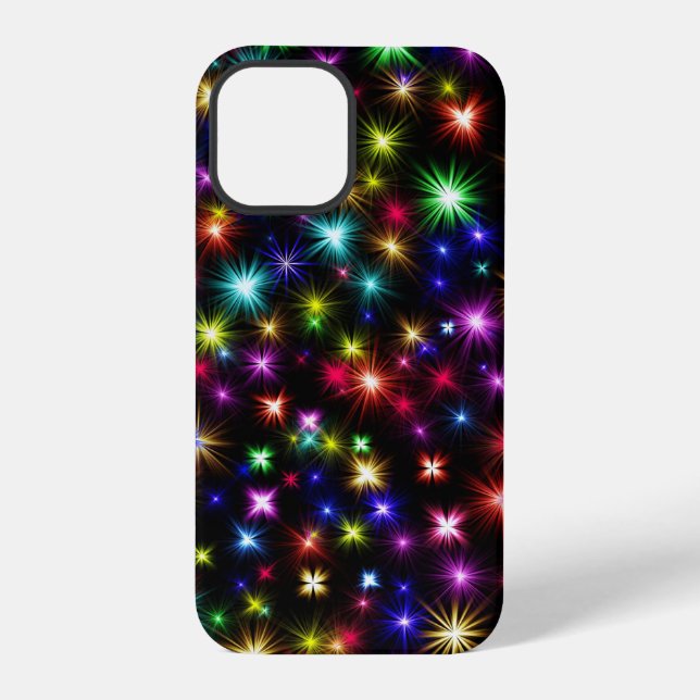 Colourful Stars Fireworks Design iPhone Case (Back)