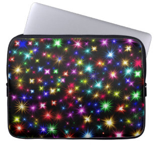 Colourful Stars Fireworks Design Laptop Sleeve