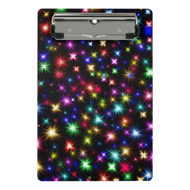 Colourful Stars Fireworks Design Mini Clipboard (Front)