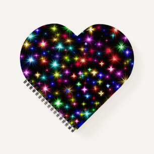 Colourful Stars Fireworks Design Notebook