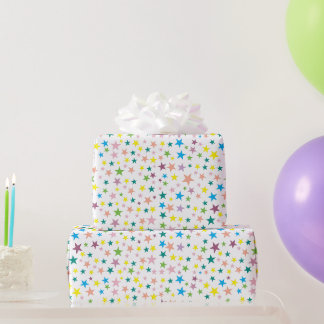 Colourful Stars Kids Birthday Wrapping Paper