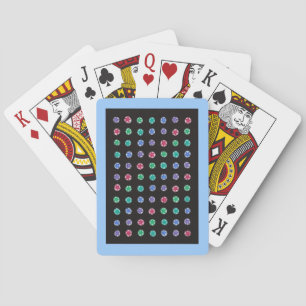 Colourful Stars on Pastels on Black Playing Cards