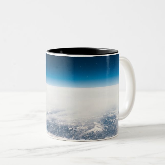 Colourful Stars Two-Tone Coffee Mug (Front Right)