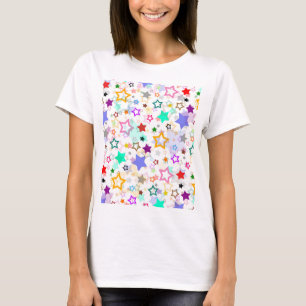 Colourful Stars White T-Shirt