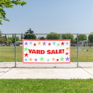 Colourful Stars Yard Sale Banner