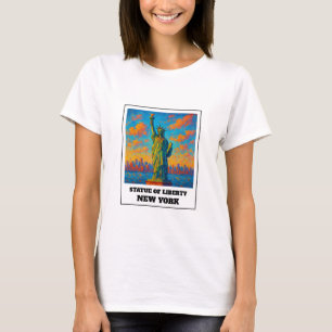 Colourful Statue of Liberty NYC travel  T-Shirt