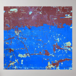 Colourful steel rust: abstract texture poster