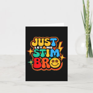 Colourful Stim Bro Groovy Autism Awareness Gifts F Card