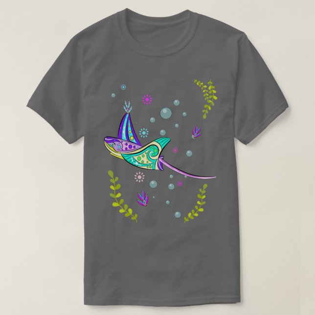 Colourful Stingray T-Shirt (Design Front)