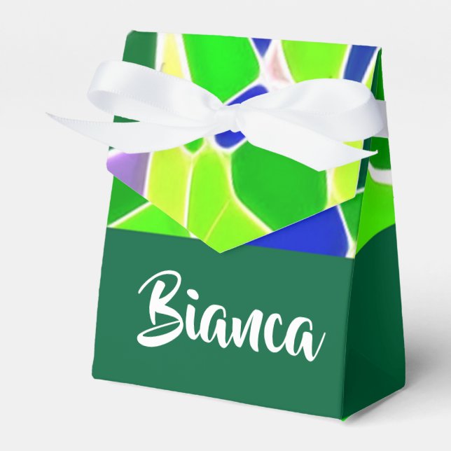 Colourful stone shapes favour box (Front Side)