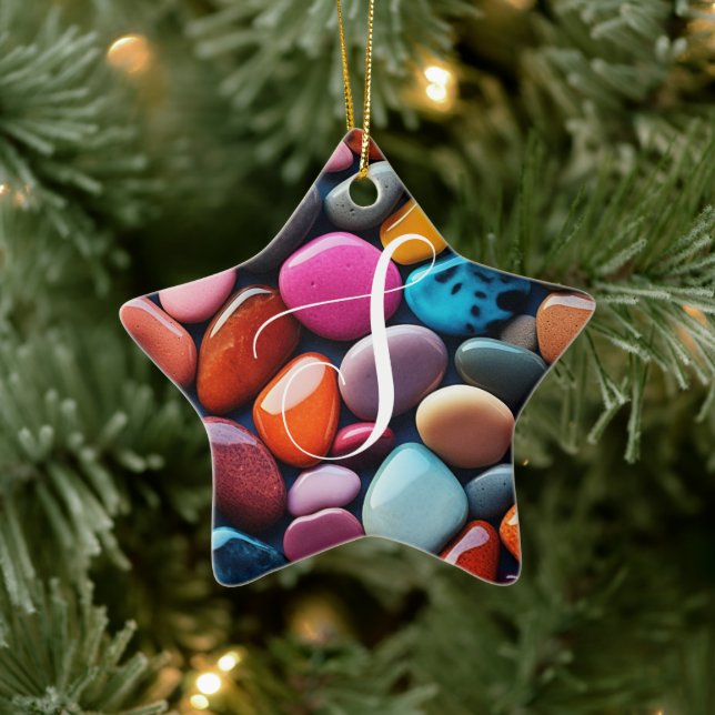 Colourful Stones Ceramic Tree Decoration (Tree)