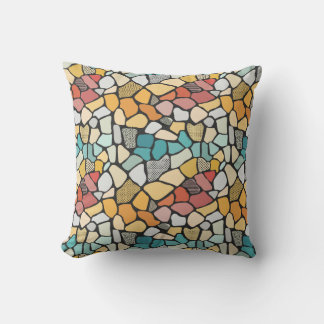 colourful stones pattern cushion