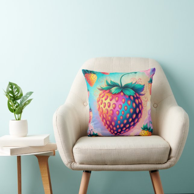 Colourful strawberry cushion (Chair)