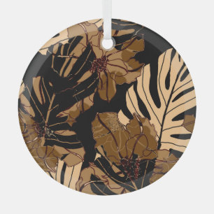 Colourful Strawberry: Watercolor Pink Peas Glass Tree Decoration