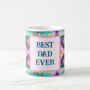 Colourful strawberry with Best Dad Ever Coffee Mug