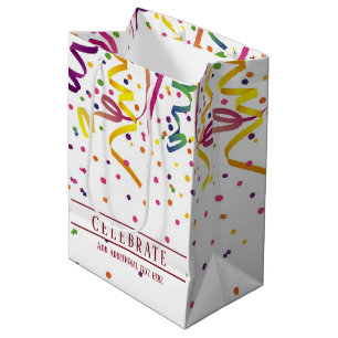 Colourful Streamers And Confetti Gift Bag