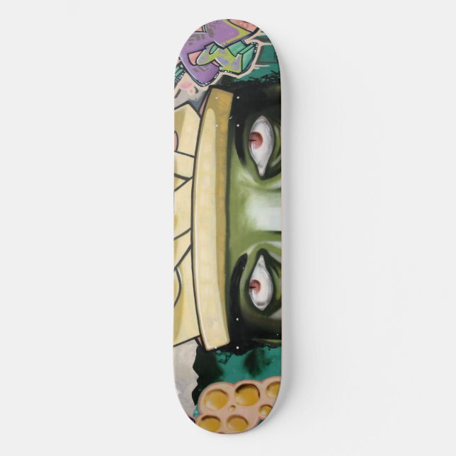 Colourful Street Art Eyes Skateboard (Front)