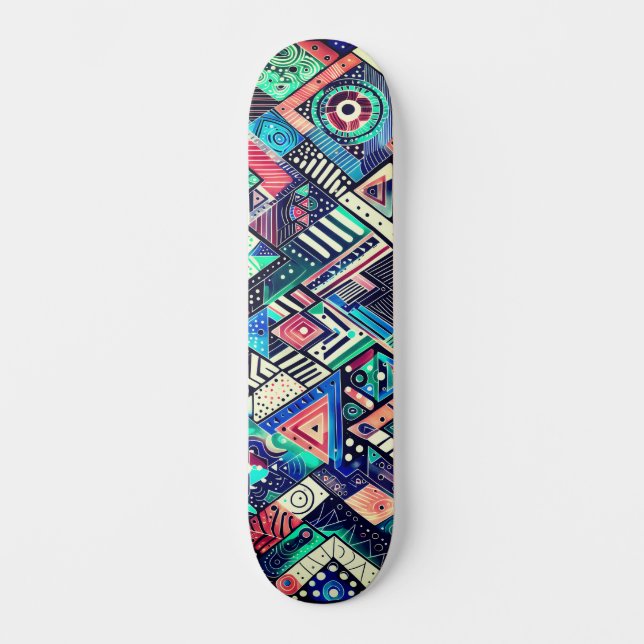 Colourful Street Graffiti Wide Skateboard (Front)