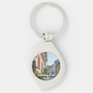 Colourful street in Rothenburg ob der Tauber Key Ring
