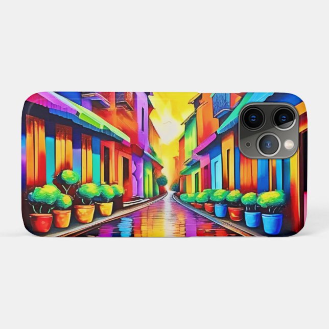 Colourful Street Scene Art Case-Mate iPhone Case (Back (Horizontal))