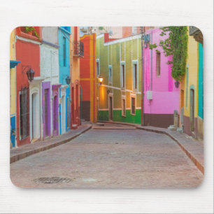 Colourful street scene mouse pad