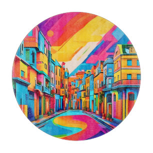 Colourful Street Vibes Cutting Board