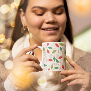Colourful String Lights Christmas Mug