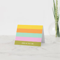 Colourful Stripe Colour Block Personalised Name