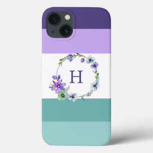 Colourful Stripe Monogrammed Case-Mate iPhone Case