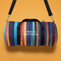 Colourful Stripe Pattern Personalised Name