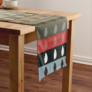 Colourful Stripe Tribal Art  Short Table Runner