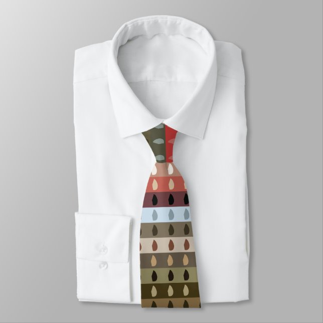 Colourful Stripe Tribal  Tie (Tied)