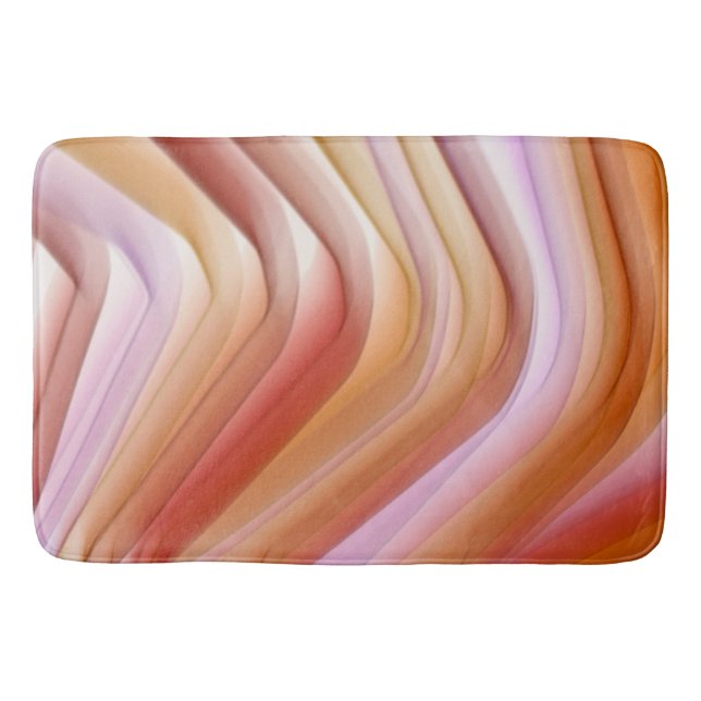 Colourful Striped Abstract Bath Mat (Front)