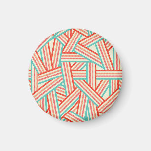 Colourful Striped Abstract Pattern Magnet