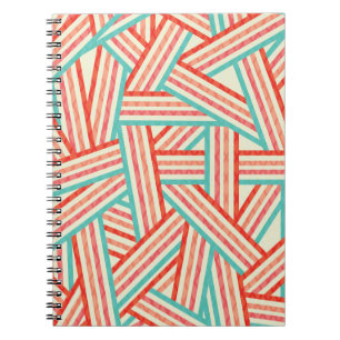 Colourful Striped Abstract Pattern Notebook