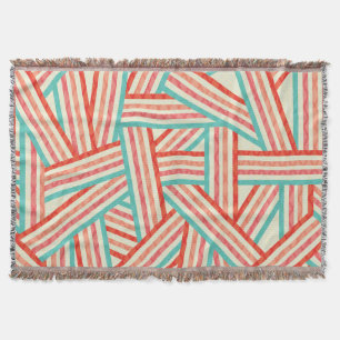 Colourful Striped Abstract Pattern Throw Blanket