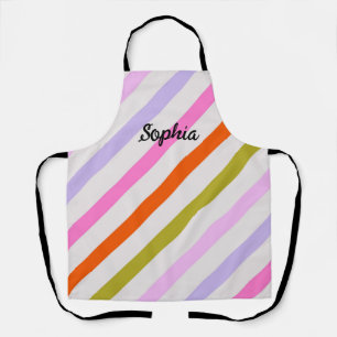 colourful striped apron